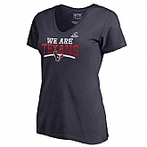 Women Texans Navy 2018 NFL Playoffs We Are Texans T-Shirt,baseball caps,new era cap wholesale,wholesale hats